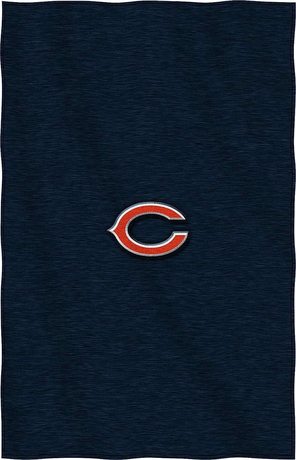 Chicago Bears Throw Blanket, Sweatshirt Design, Embroidered Logo, Dominate Style, 54x84 Inch