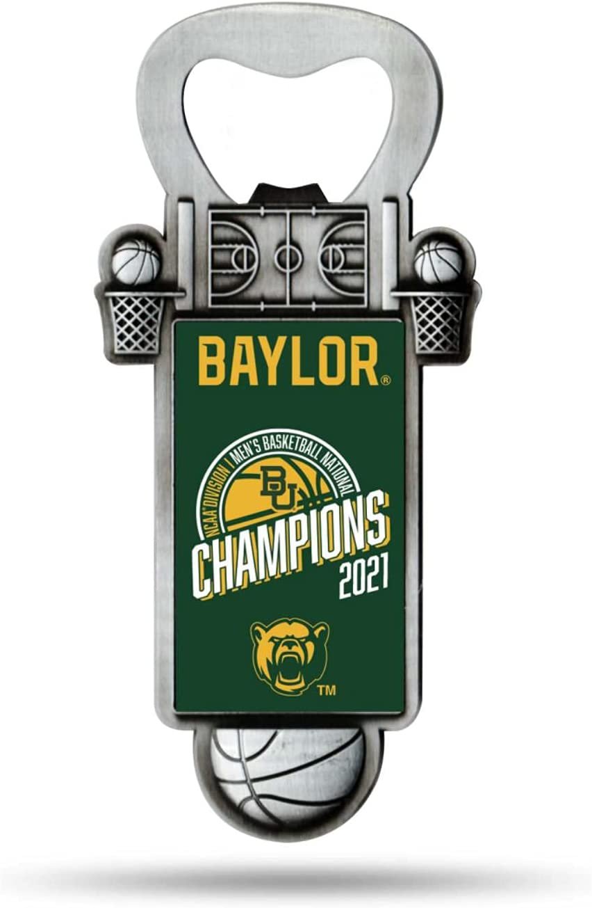 Rico Industries Baylor Bears 2020-2021 NCAA Basketball National Champions Magnetic Bottle Opener