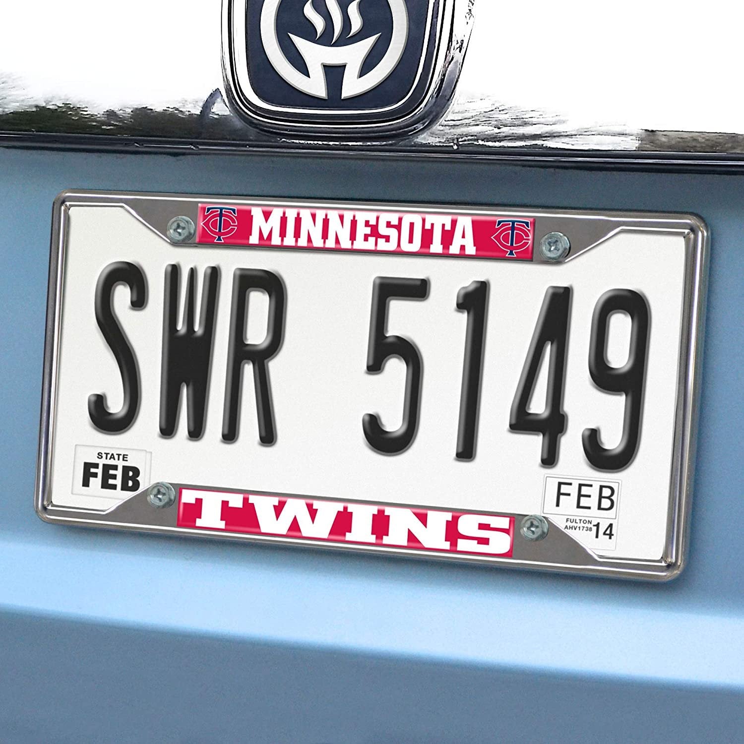 Minnesota Twins Metal License Plate Frame Tag Cover Chrome 6x12 Inch