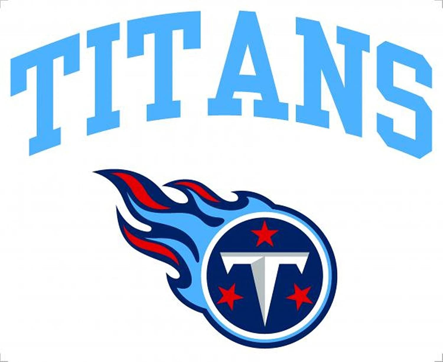 Tennessee Titans 8" Arched Decal Flat Vinyl Reusable Repositionable Auto Home Football