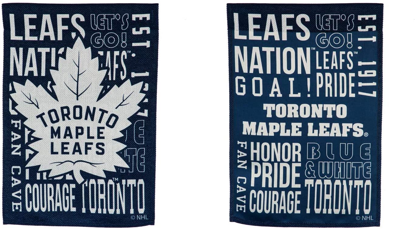 Toronto Maple Leafs Premium Garden Flag Banner, Double Sided, Fan Rules Style, 13x18 Inch