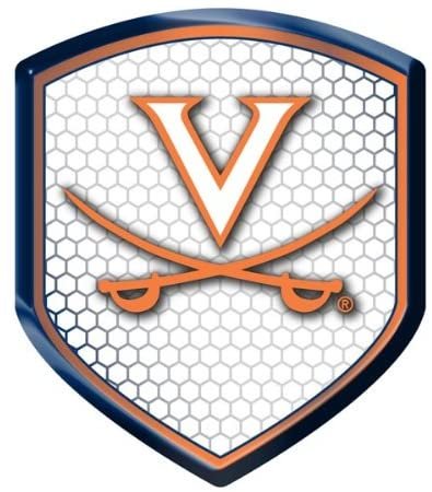 University of Virginia Cavaliers High Intensity Reflector, Shield Shape, Raised Decal Sticker, 2.5x3.5 Inch, Home or Auto, Full Adhesive Backing