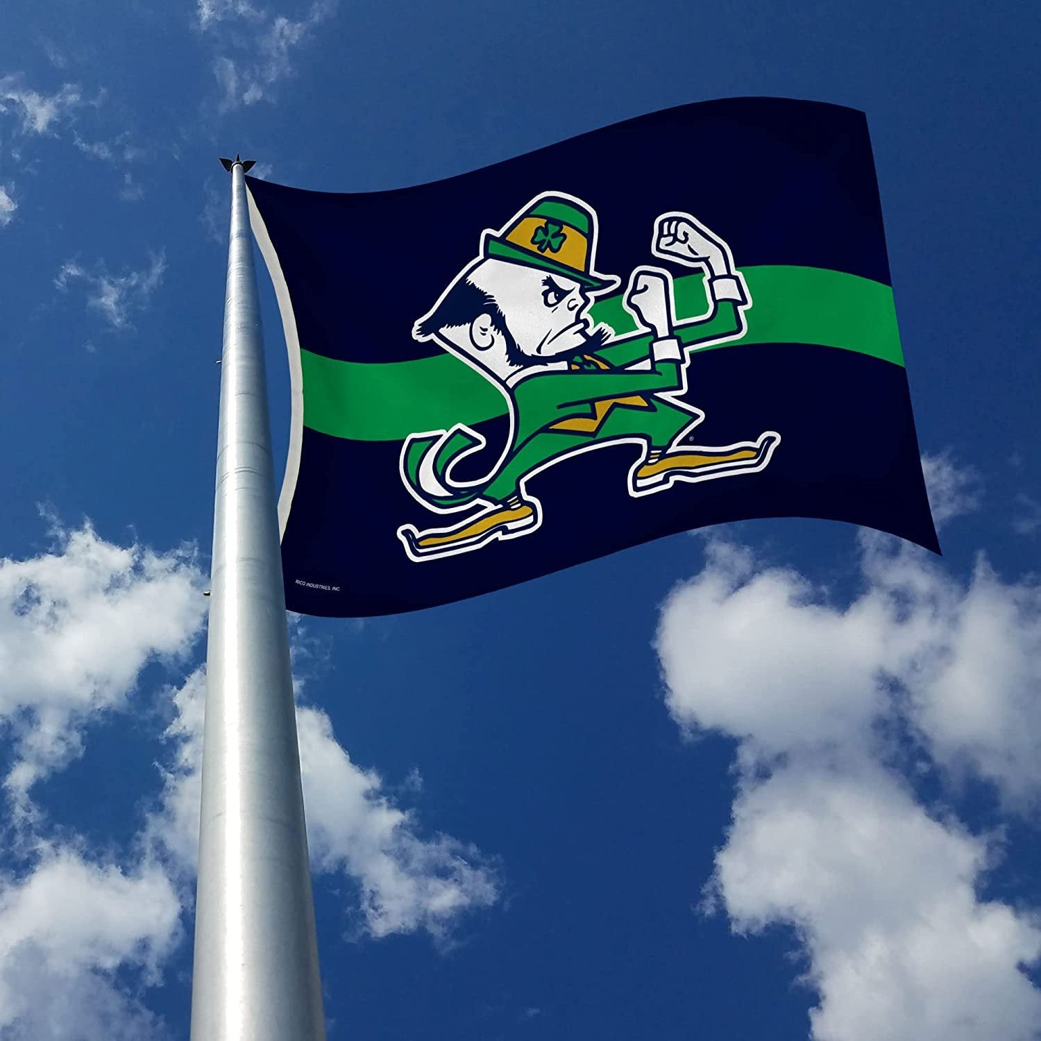 University of Notre Dame Fighting Irish 3x5 Feet Flag Banner Leprechaun Metal Grommets Outdoor Indoor