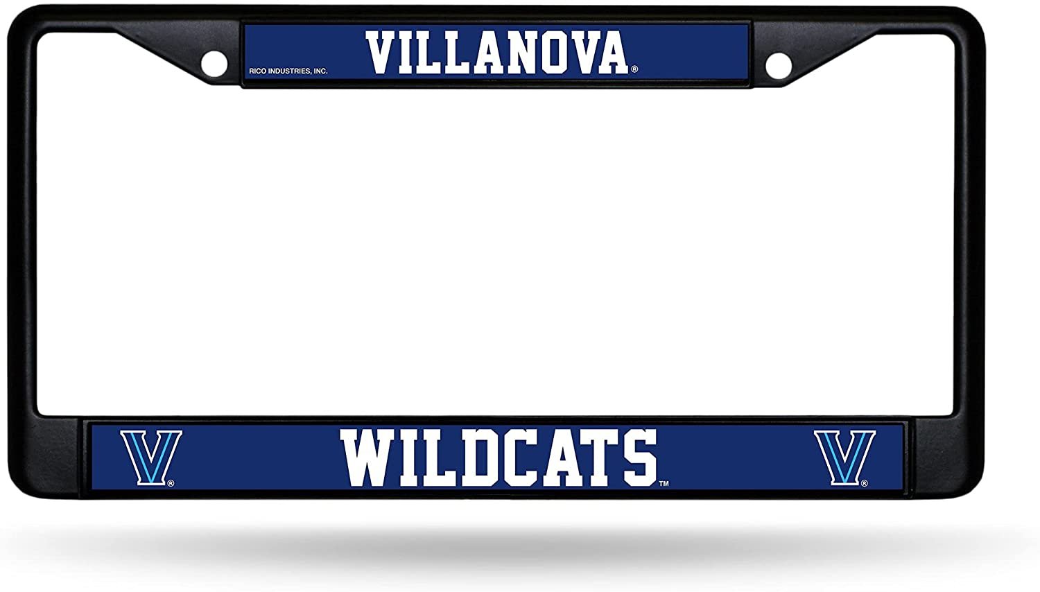 Villanova University Wildcats Metal License Plate Frame Black Tag Cover 12x6 Inch