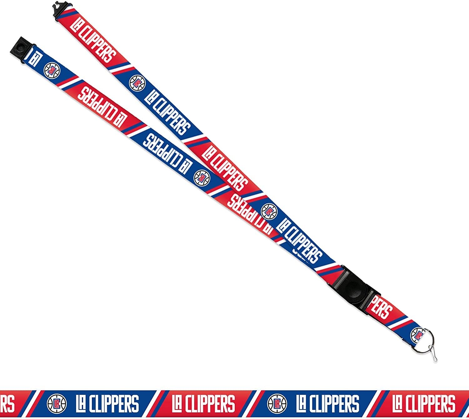 Los Angeles Clippers Premium Lanyard Keychain 18 Inch Button Clip Safety Breakaway