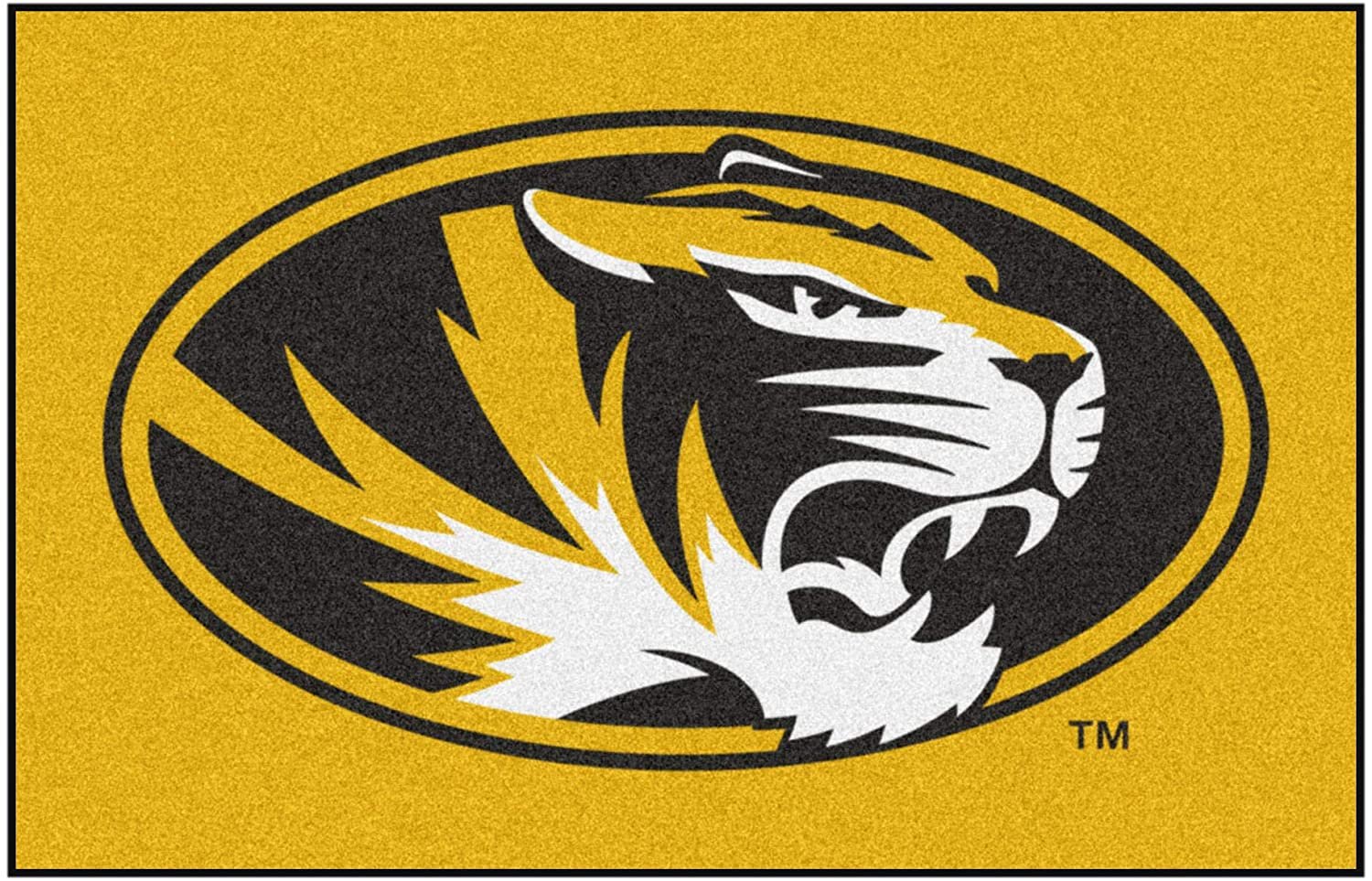 University of Missouri Tigers Floor Mat Area Rug, 20x30 Inch, Nylon, Anti-Skid Backing