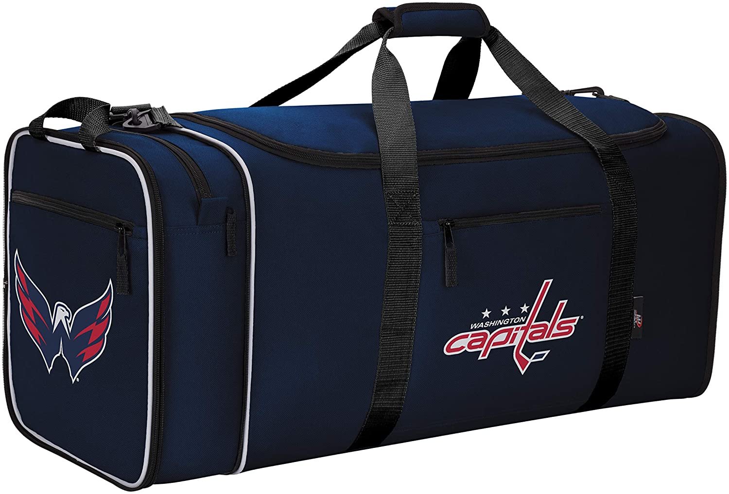 Washington Capitals Premium Duffel Bag Steal Design 28x11x12 Inch, Fold Up Zipper Design