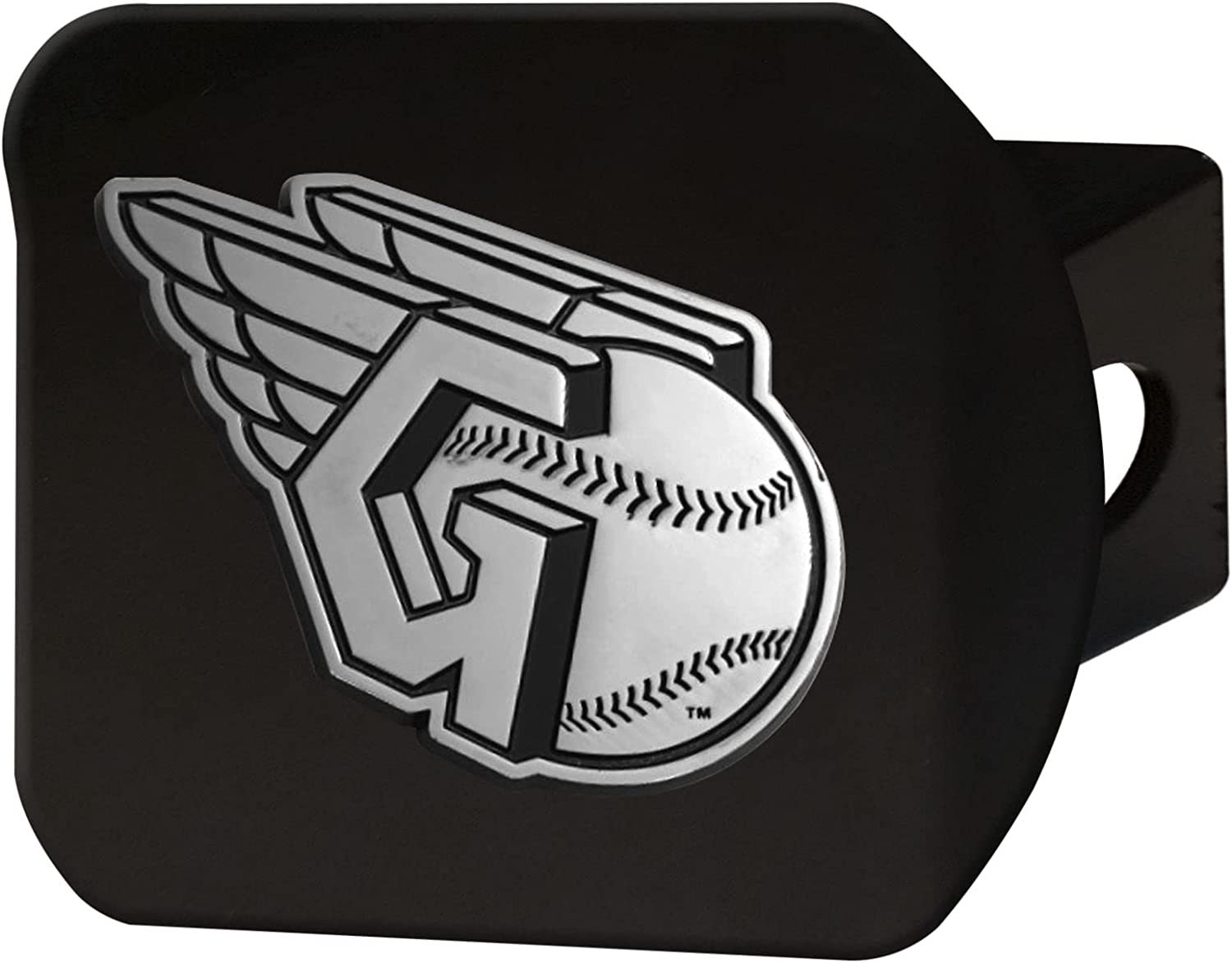 Cleveland Guardians Solid Metal Black Hitch Cover with Color Metal Emblem 2 Inch Square Type III