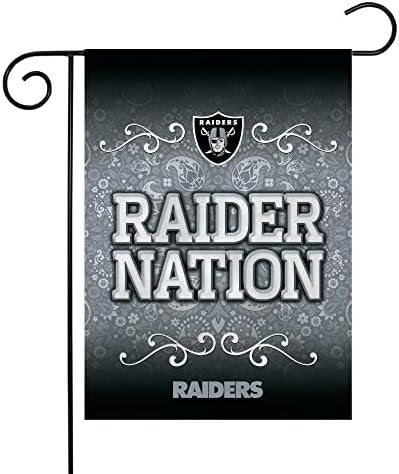Las Vegas Raiders Premium Double Sided Garden Flag Banner, Raider Nation, 13x18 Inch, Display Pole Sold Separately