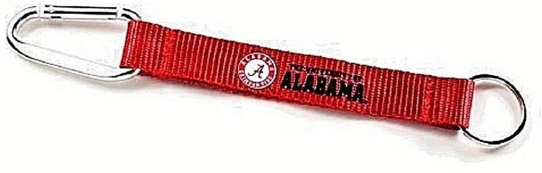 University of Alabama Crimson Tide Carabiner Lanyard Keychain with Key Ring