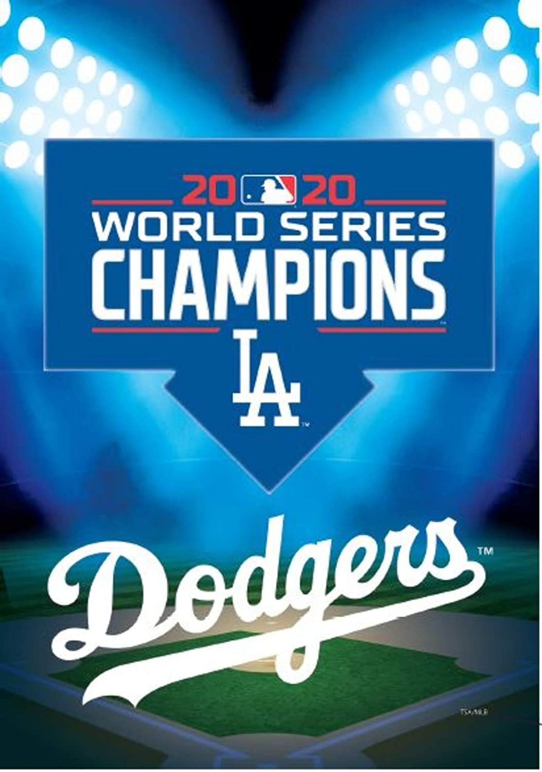 Los Angeles Dodgers 2020 Champions Premium Double Sided Banner House Flag, 28x44 Inch