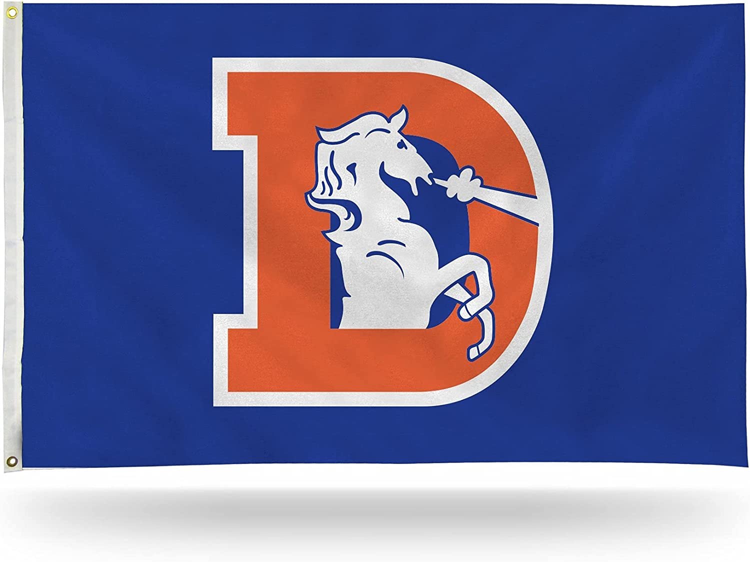 Denver Broncos 3x5 Foot Flag Banner Retro Logo Design Single Sided Metal Grommets