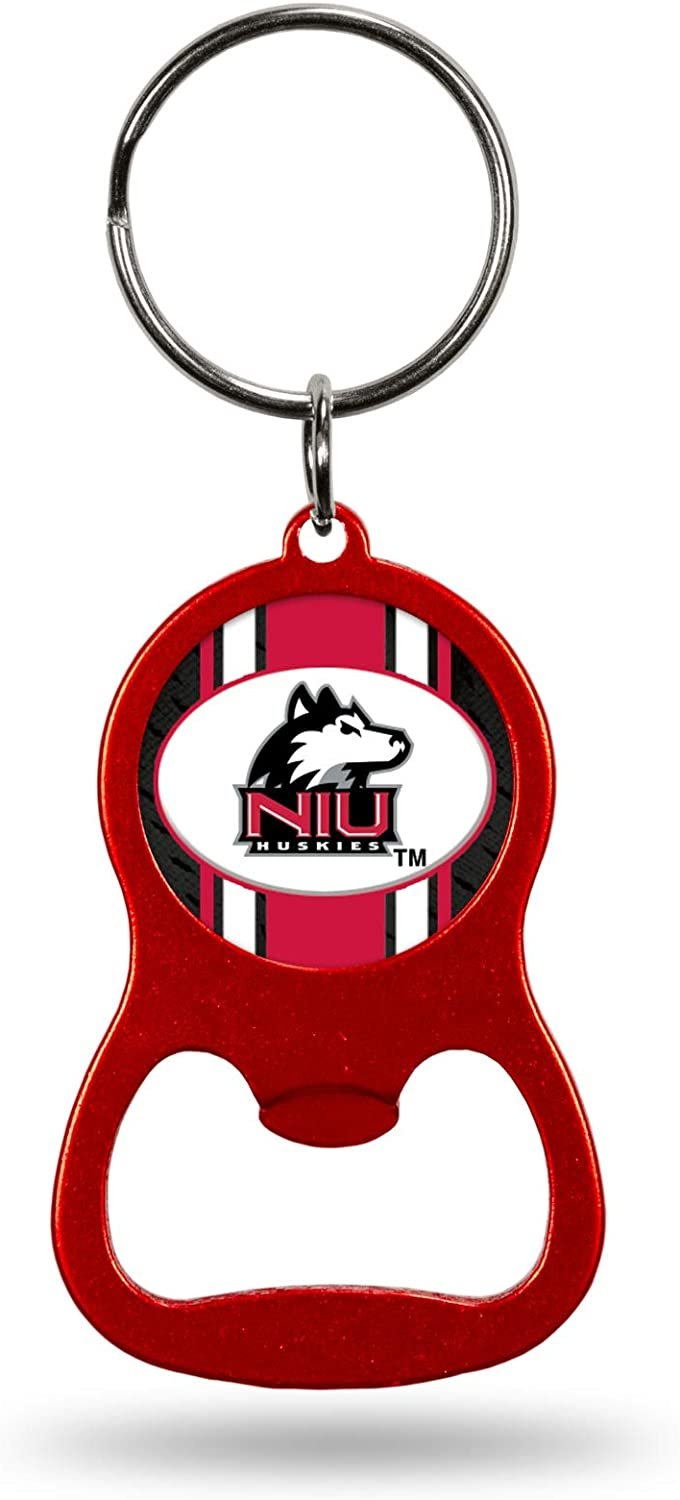 University of Northern Illinois Huskies Bottle Opener Colored Keychain