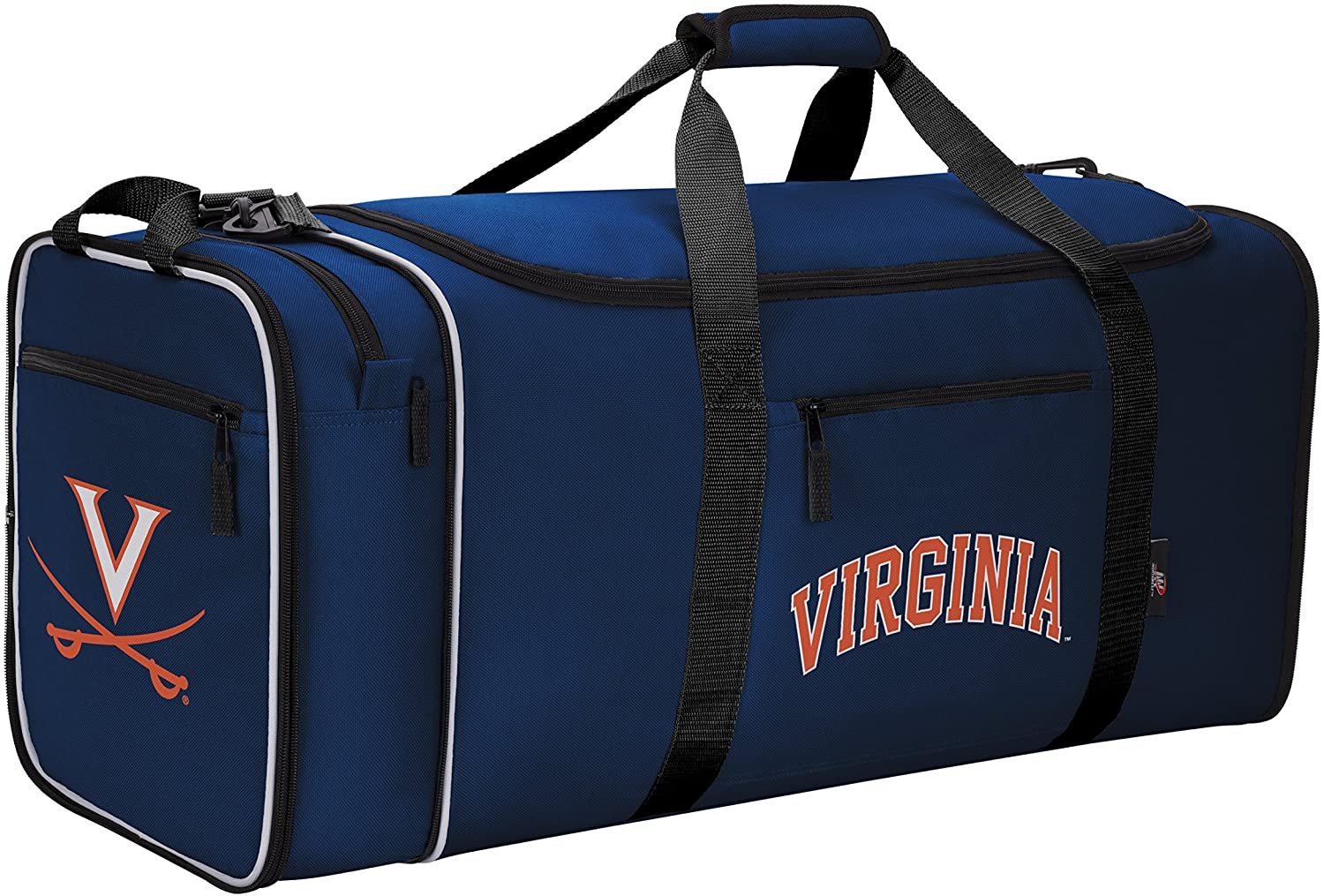 University of Virginia Cavaliers Premium Duffel Bag Steal Design 28x12x11 Inch, Fold Up Zipper Design
