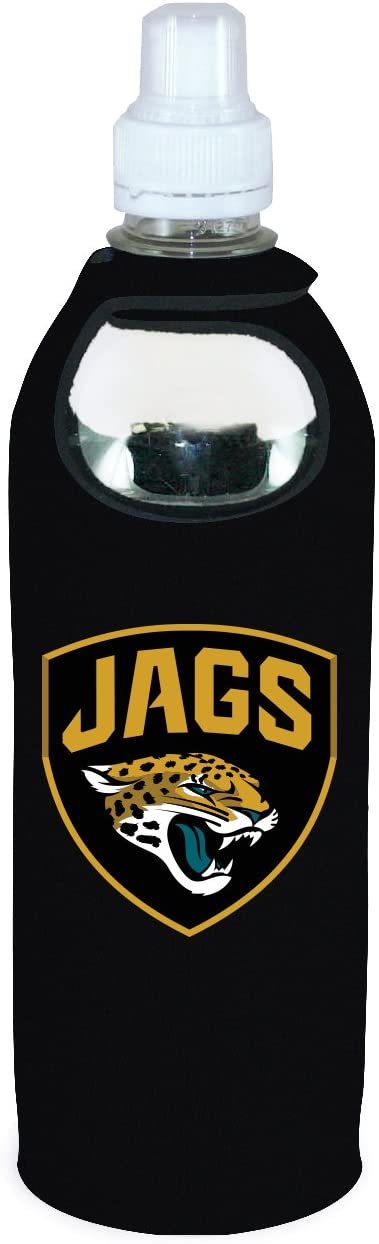 Jacksonville Jaguars 1/2 Liter Water Soda Bottle Beverage Insulator Holder Cooler with Clip Football