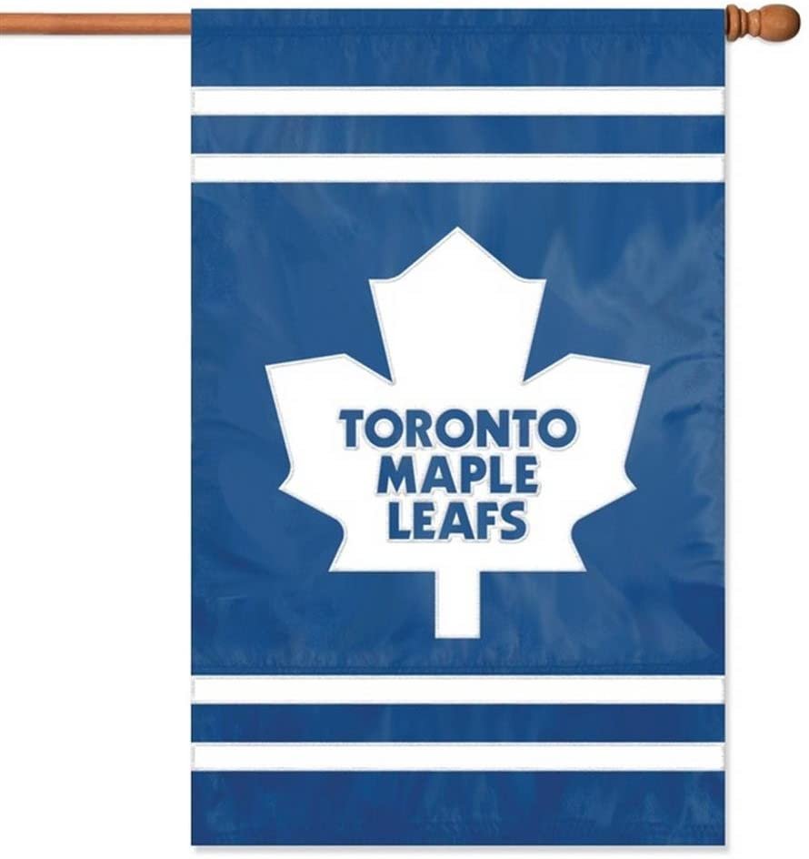 Toronto Maple Leafs Banner Flag Premium Double Sided Embroidered Applique 28x44 Inch