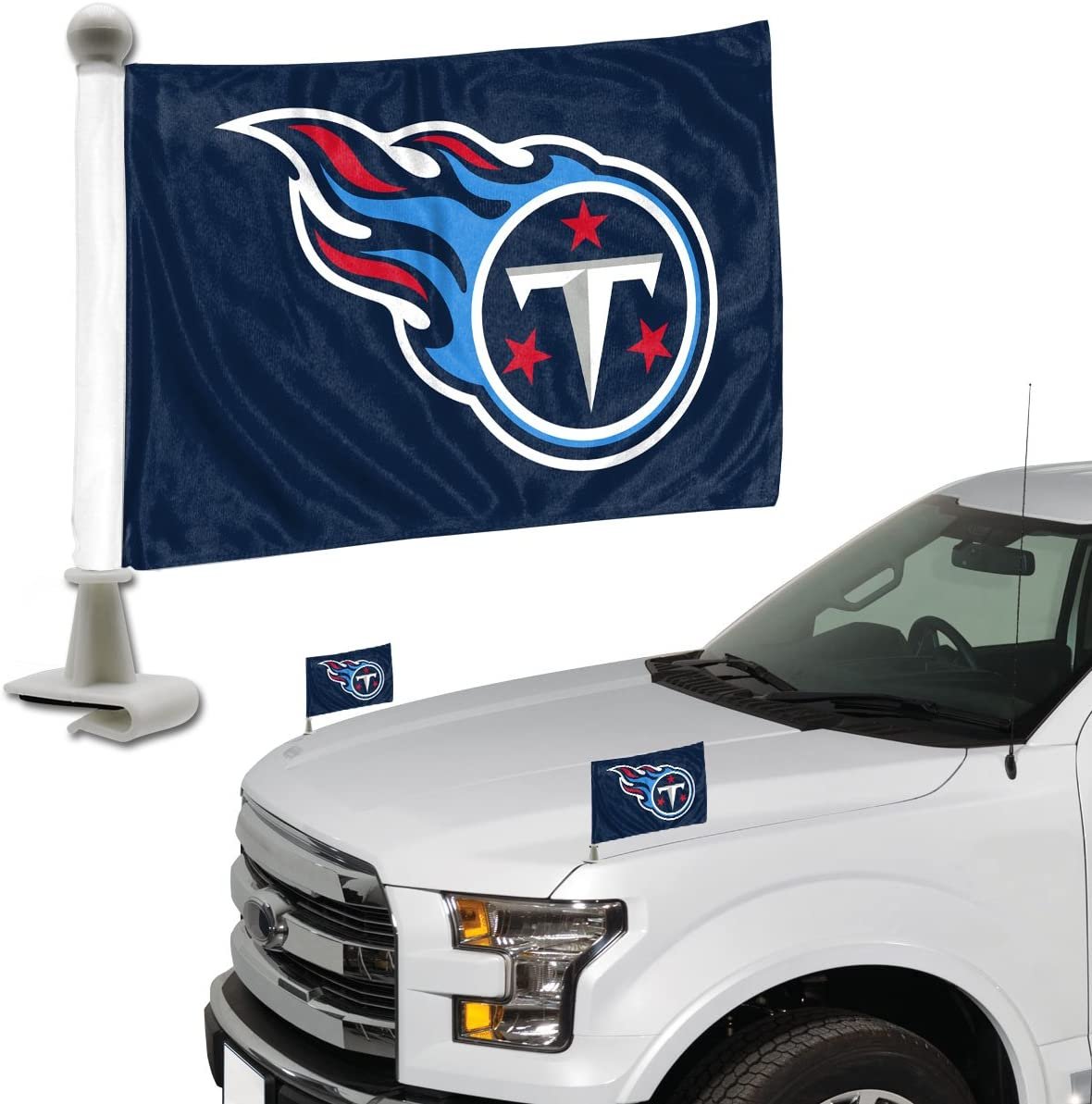 FANMATS ProMark NFL Tennessee Titans Flag Set 2-Piece Ambassador Style, Team Color, One Size