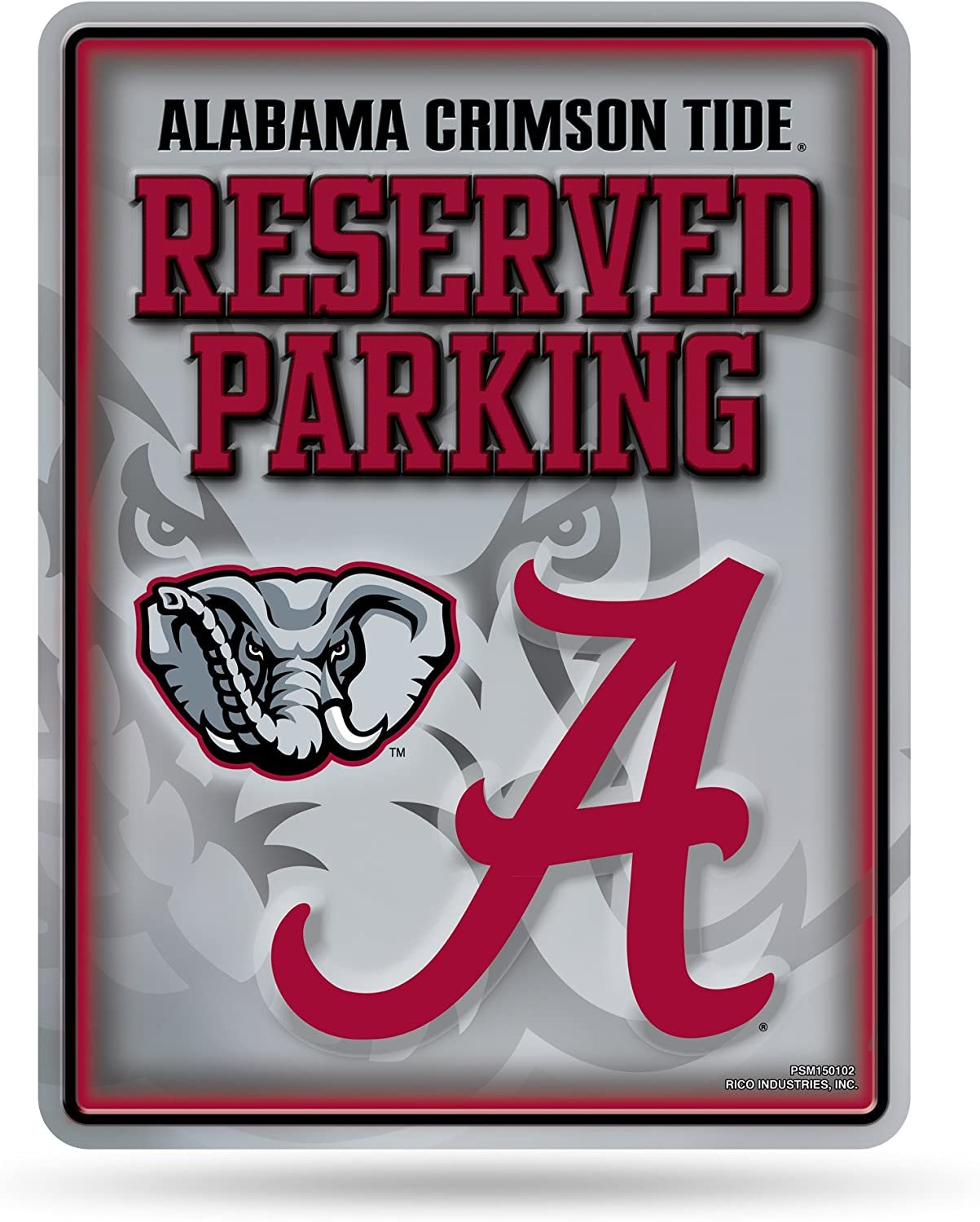 NCAA Alabama Crimson Tide 8.5-Inch by 11-Inch Metal Parking Sign Décor