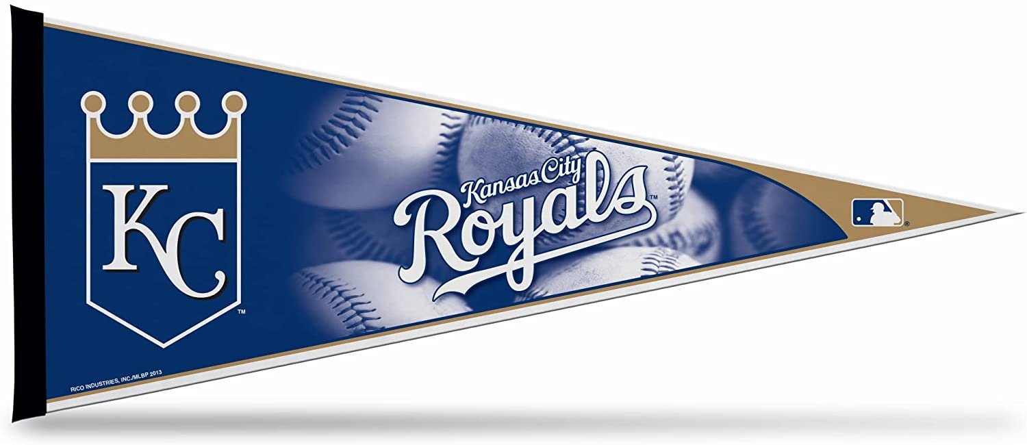 Kansas City Royals Soft Felt Pennant, Primary Design, 12x30 Inch, Easy To Hang