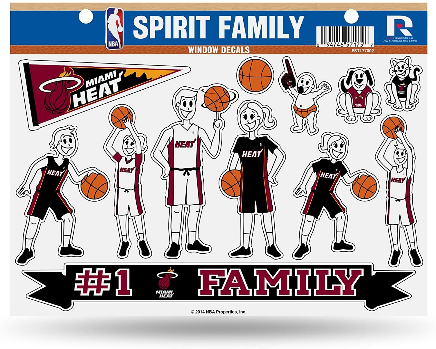 Miami Heat Family Decal Set