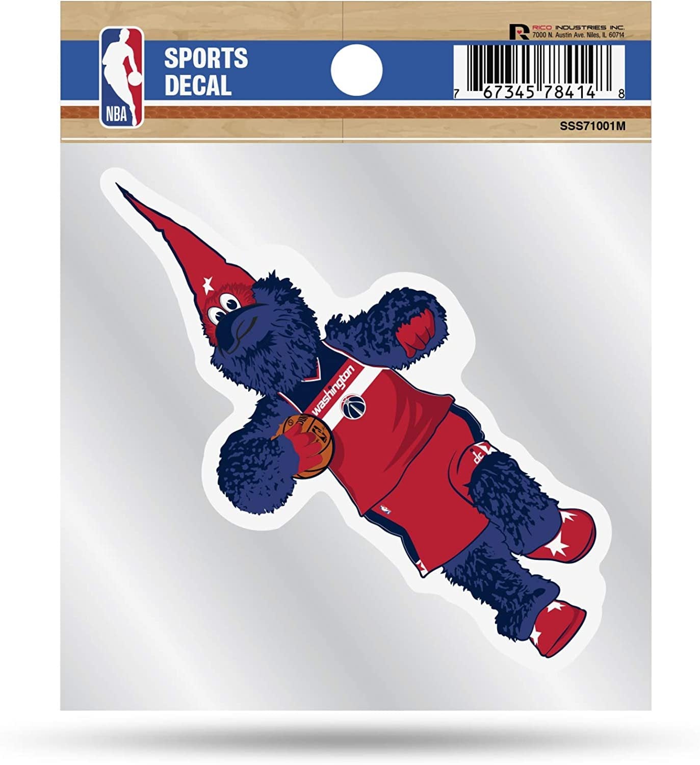 Washington Wizards 4x4 Decal Sticker Mascot Logo Premium with Clear Backing Flat Vinyl Auto Home NBA