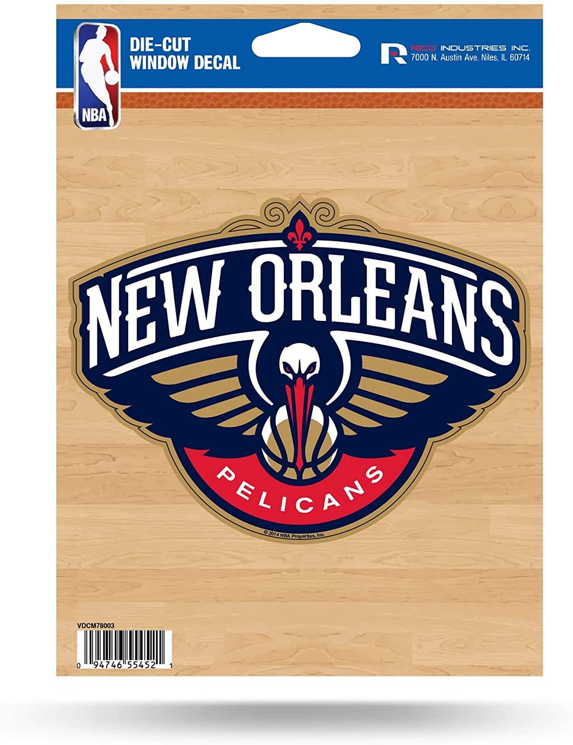 New Orleans Pelicans 5 Inch Die Cut Flat Vinyl Decal Sticker Adhesive Backing