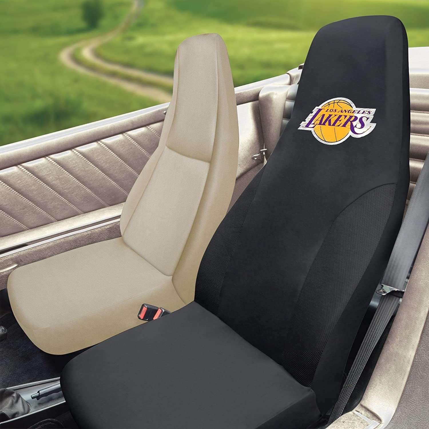 FANMATS 14967 NBA Los Angeles Lakers Polyester Seat Cover,20"x48"