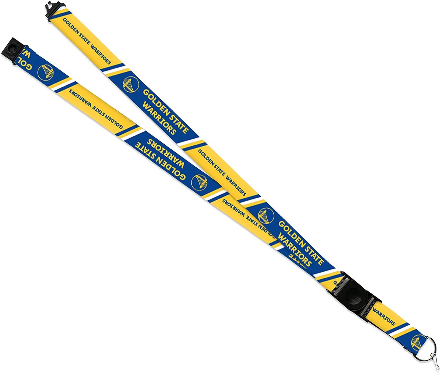 Golden State Warriors Premium Lanyard Keychain 18 Inch Button Clip Safety Breakaway