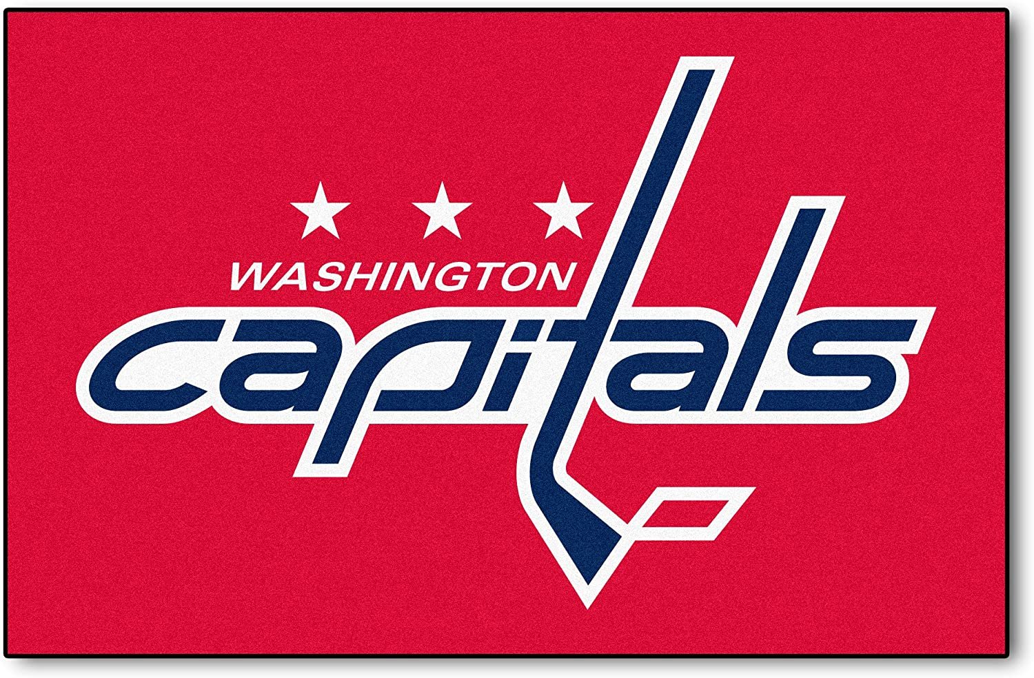 Washington Capitals Floor Mat Area Rug, 20x30 Inch, Nylon, Anti-Skid Backing