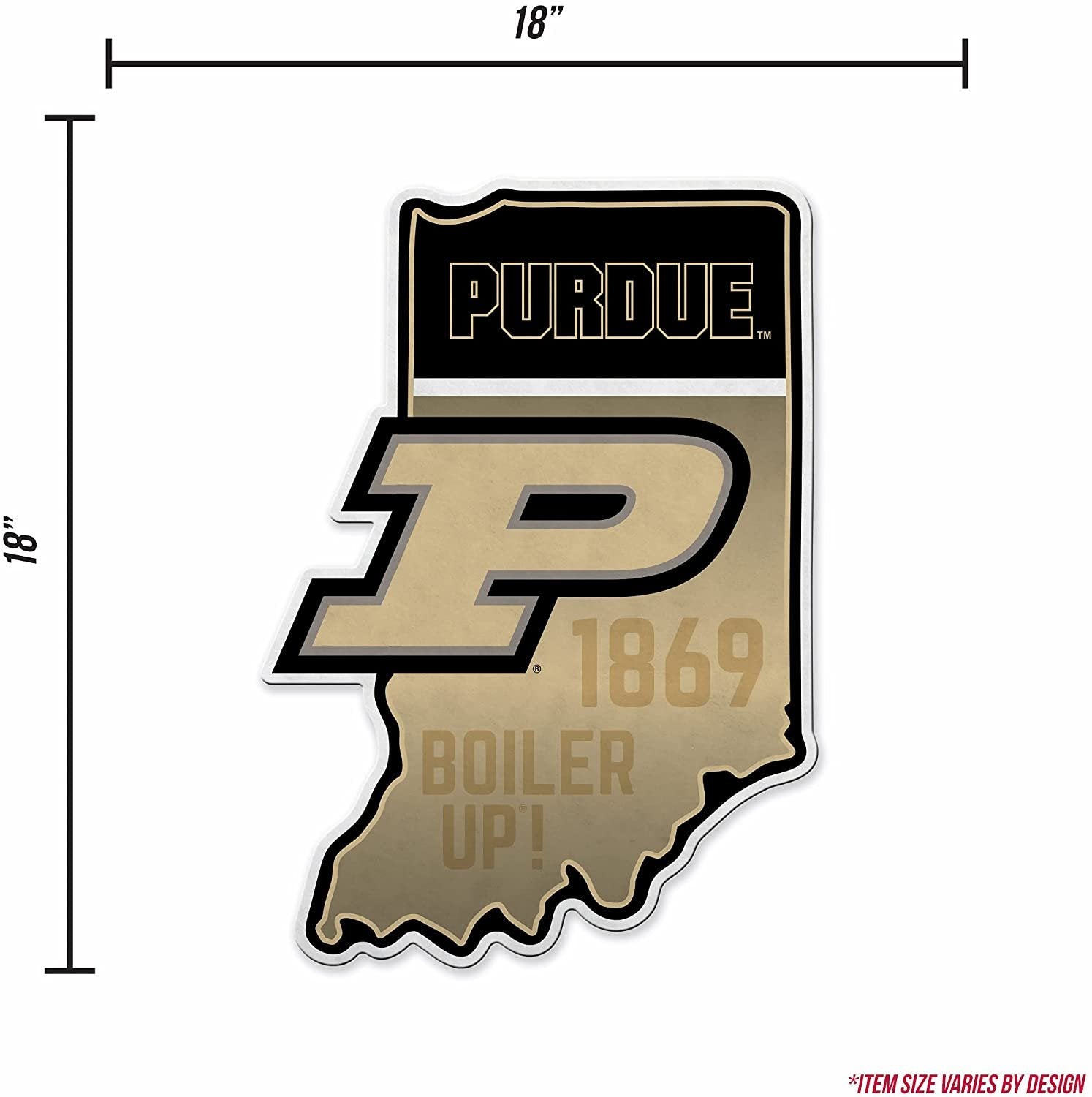 Purdue Boilermakers Pennant State Shape 18 Inch Soft Felt University of