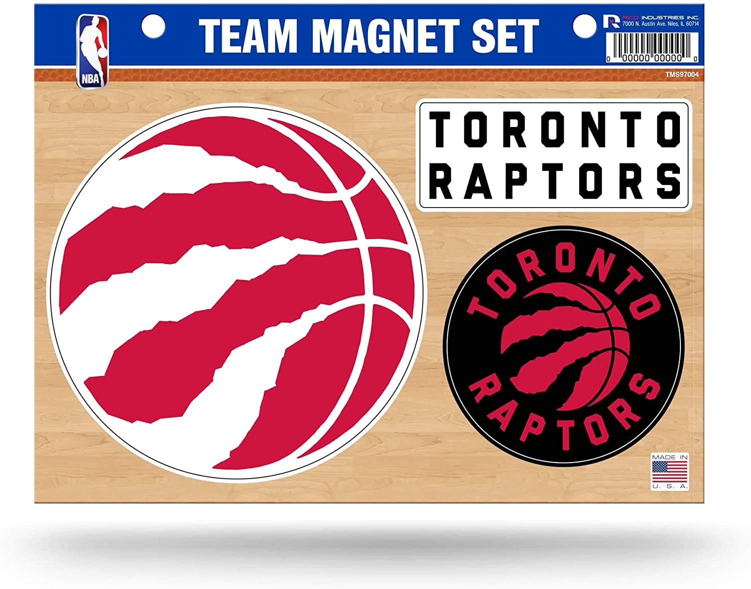 Toronto Raptors Team Multi Magnet Set, 8.5x11 Inch Sheet, Die Cut, Auto Home