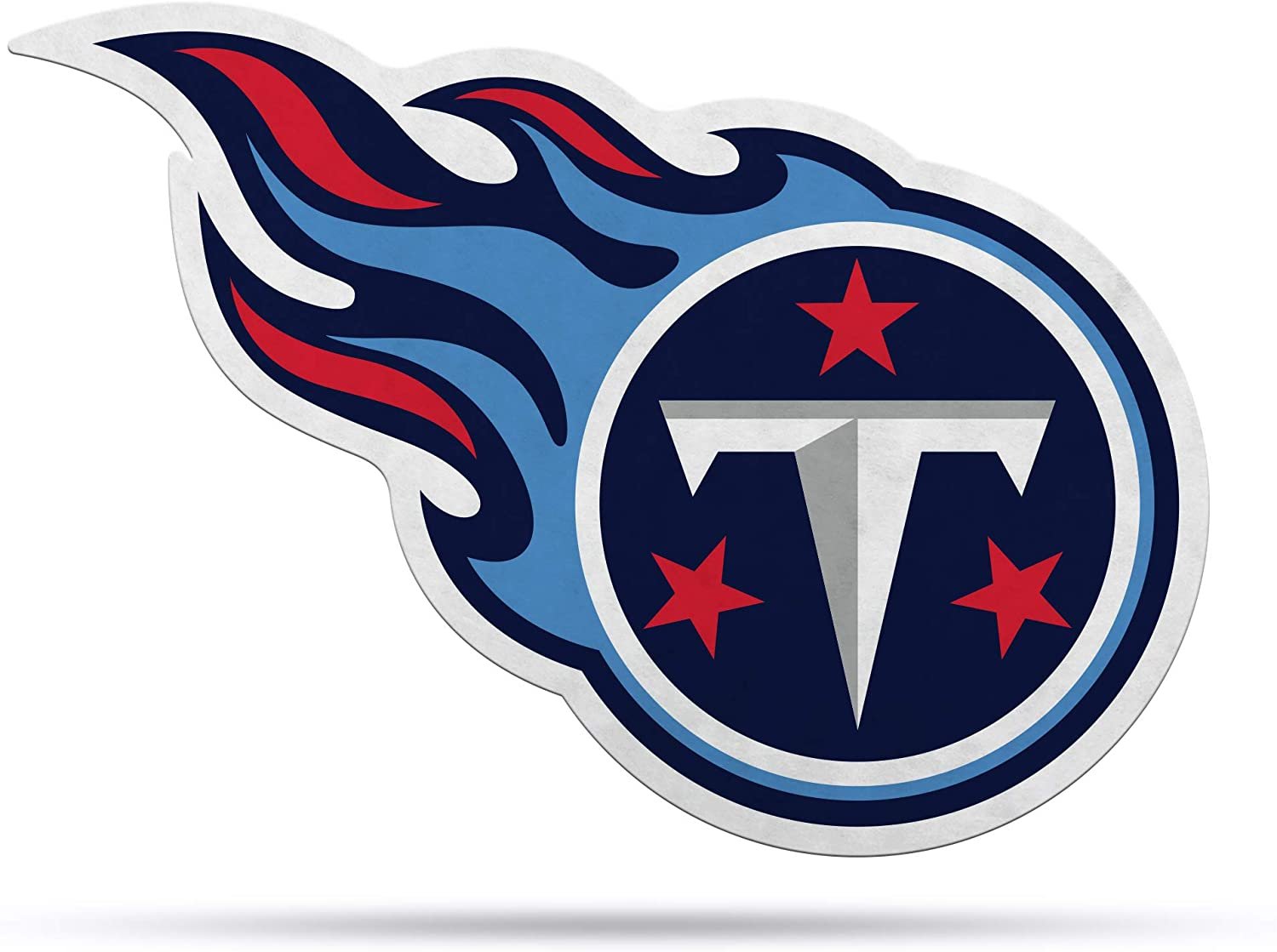Tennessee Titans Soft Felt Pennant, Logo Design, Shape Cut, 18 Inch, Easy To Hang