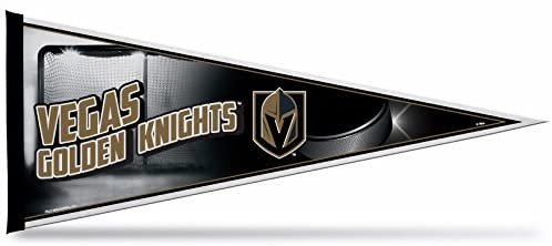 Vegas Golden Knights Soft Felt Pennant, Primary Design, 12x30 Inch, Easy To Hang