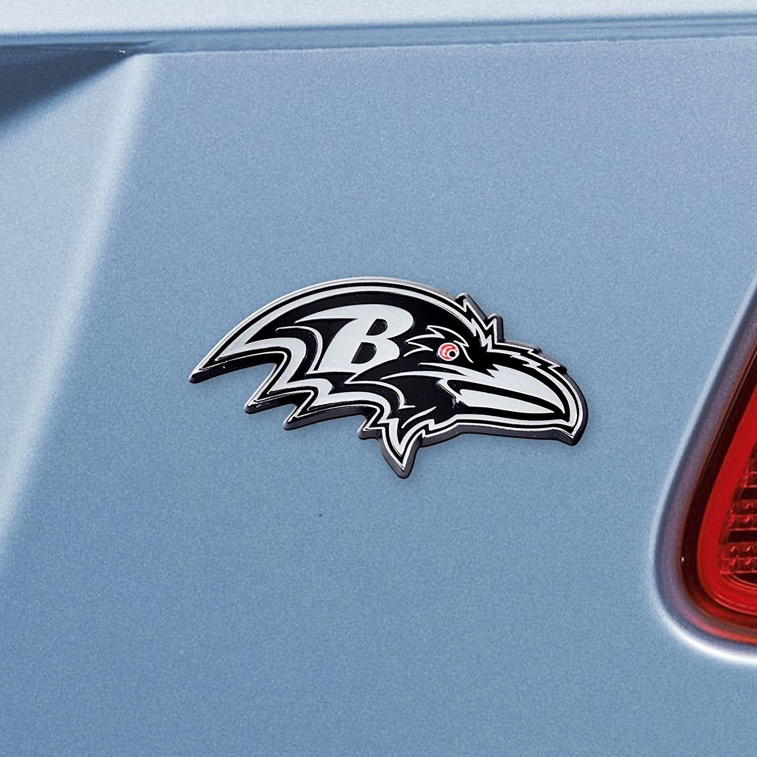 Baltimore Ravens Solid Metal Raised Auto Emblem Decal Adhesive Backing