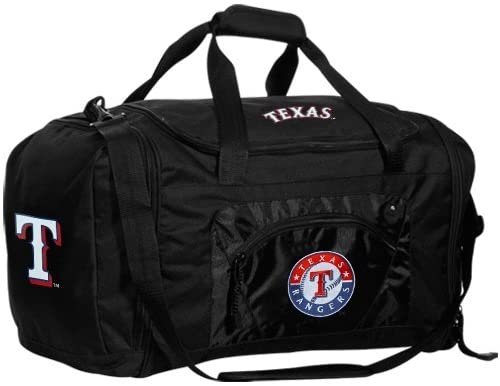 Texas Rangers Premium Duffel Bag Roadblock Design 20 Inch, Embroidered Logo