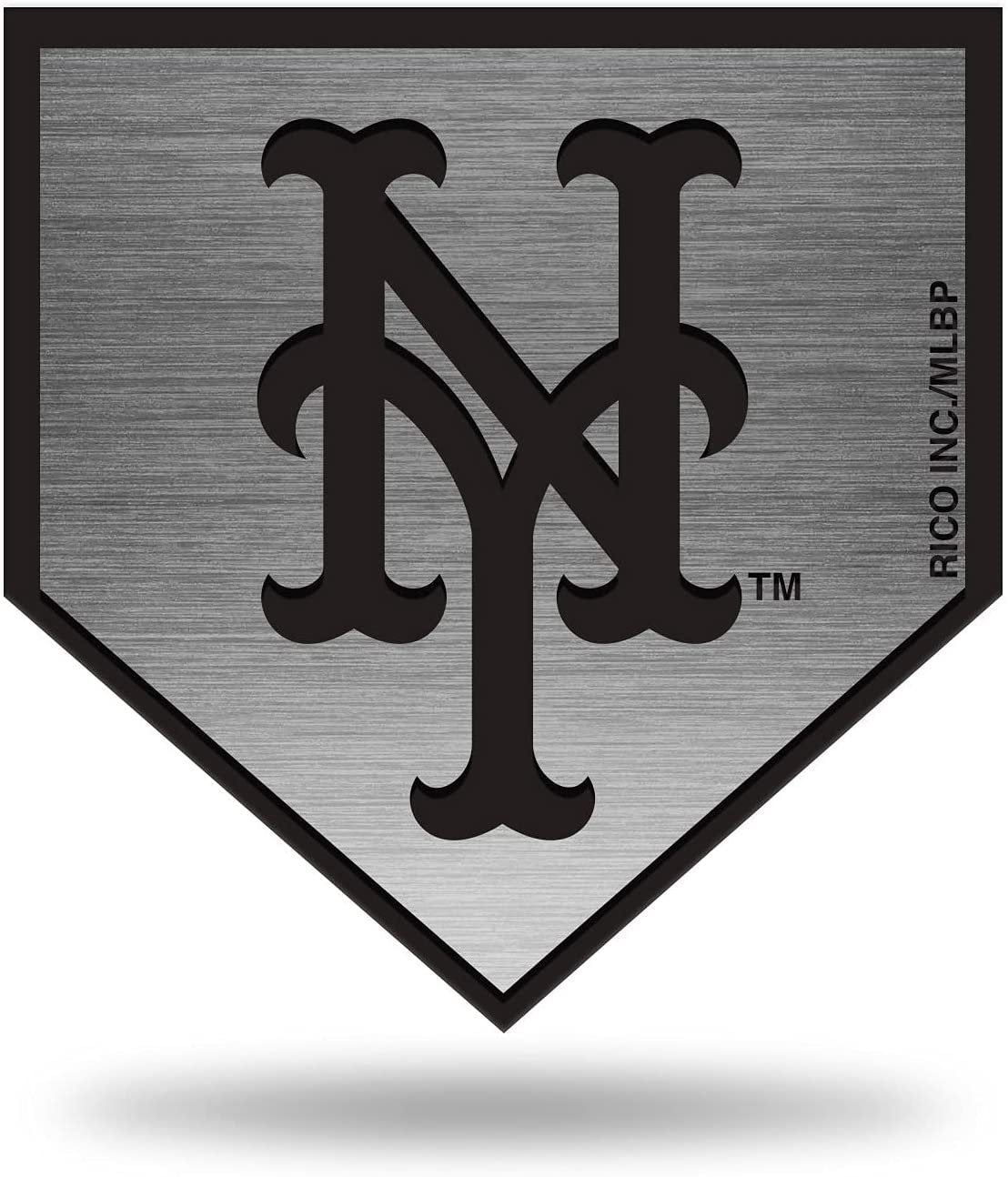 New York Mets Auto Emblem Decal Premium Solid Metal Antique Nickel Design Raised Baseball