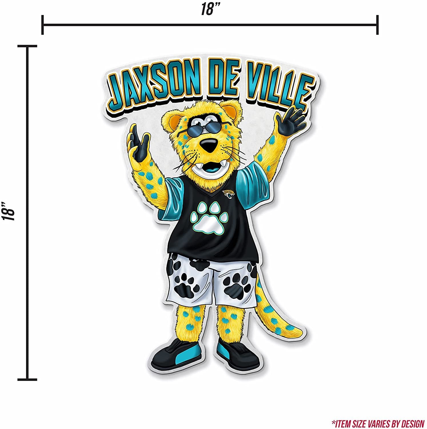 Jacksonville Jaguars Pennant Mascot Logo 18 Inch Soft Felt