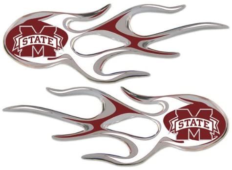 Mississippi State Bulldogs 2-pack Flame Flames Auto Decal Emblem University of