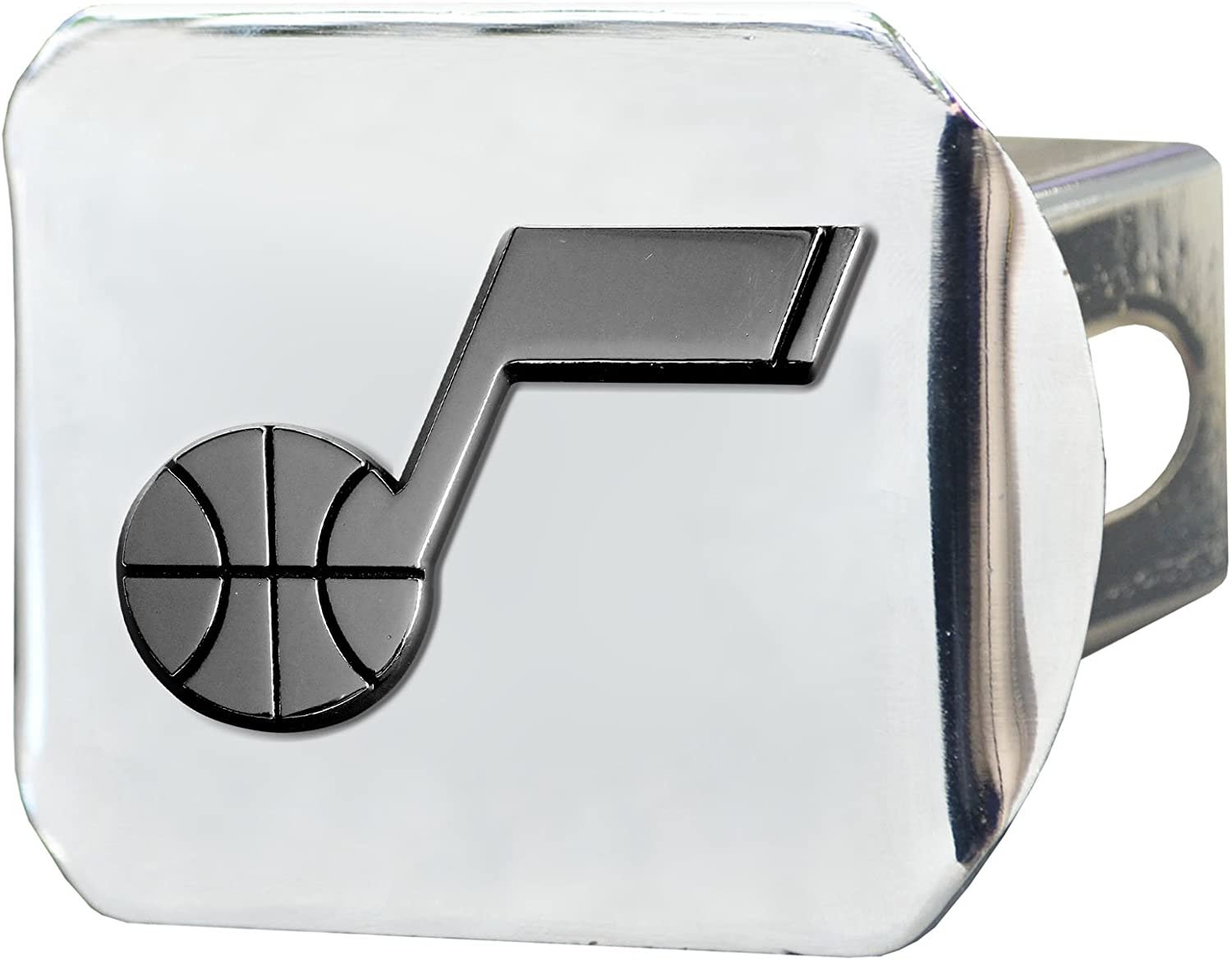 Utah Jazz Hitch Cover Solid Metal with Raised Chrome Metal Emblem 2" Square Type III