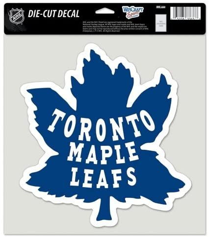 Toronto Maple Leafs 8 Inch Decal Sticker, Retro Design, Die Cut, Flat Vinyl, Full Adhesive Backing, Auto or Home