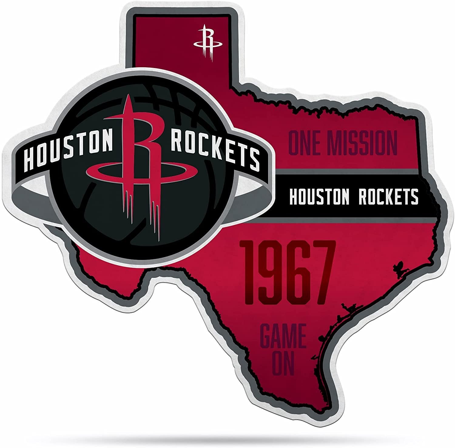 Houston Rockets 18" State Design Pennant Soft Felt