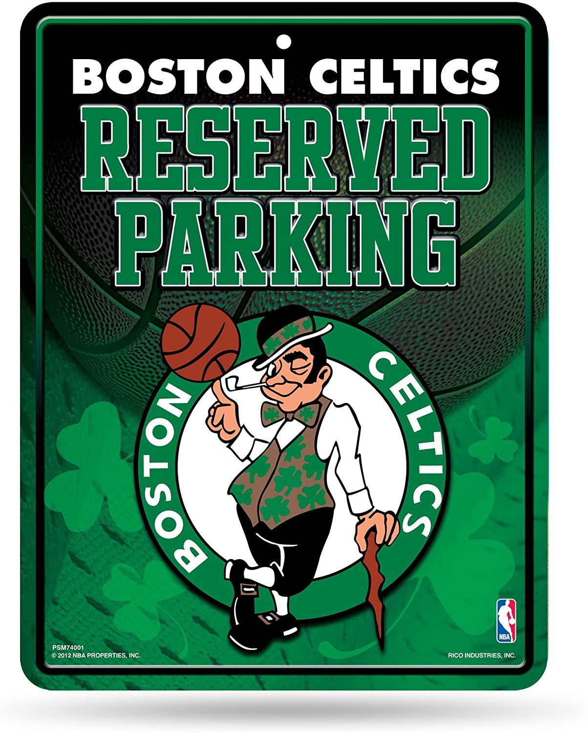 Boston Celtics Metal Parking Sign
