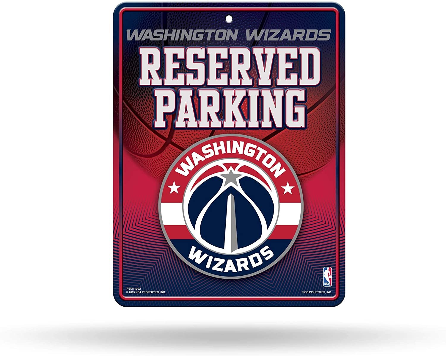 Washington Wizards Premium Metal Wall Parking Sign, 8.5x11 Inch, Primary Design, Great for Man Cave, Bed Room, Office, Home Decor