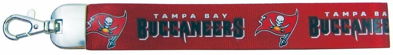 Tampa Bay Buccaneers Wristlet Lanyard Keychain, Double Sided, Team Color, 9 Inch