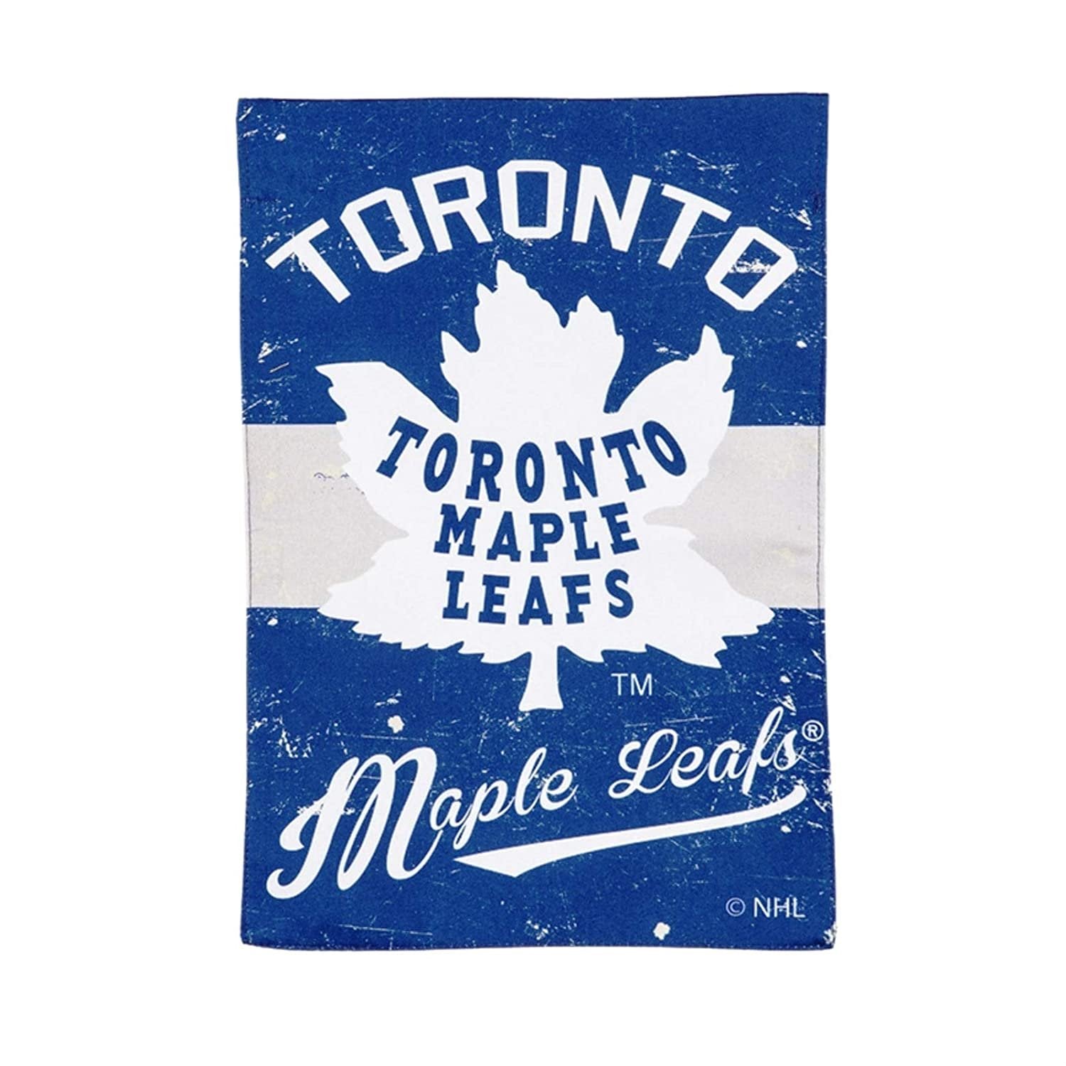 Toronto Maple Leafs Premium House Flag Banner, Vintage Retro Logo, Double Sided, Linen, 28x44 Inch