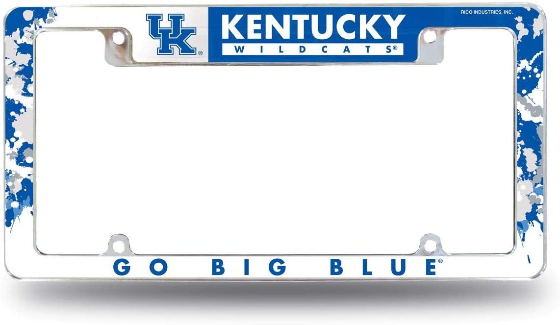 Kentucky Wildcats Metal License Plate Frame Tag Cover All Over Design University of