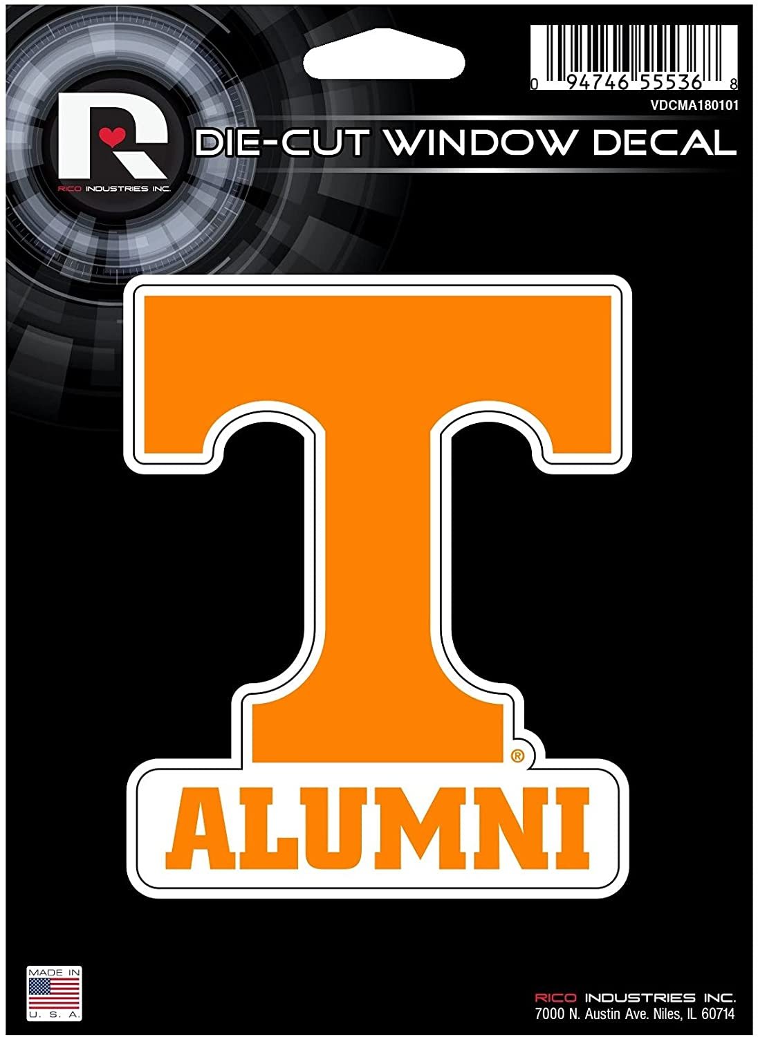 Tennessee Volunteers Alumni 5" Decal Sticker Flat Vinyl Die Cut Auto Home Emblem University of
