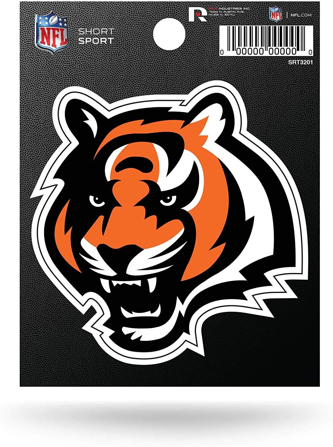 Cincinnati Bengals 3 Inch Sticker Decal, Full Adhesive Backing, Easy Peel and Stick Application