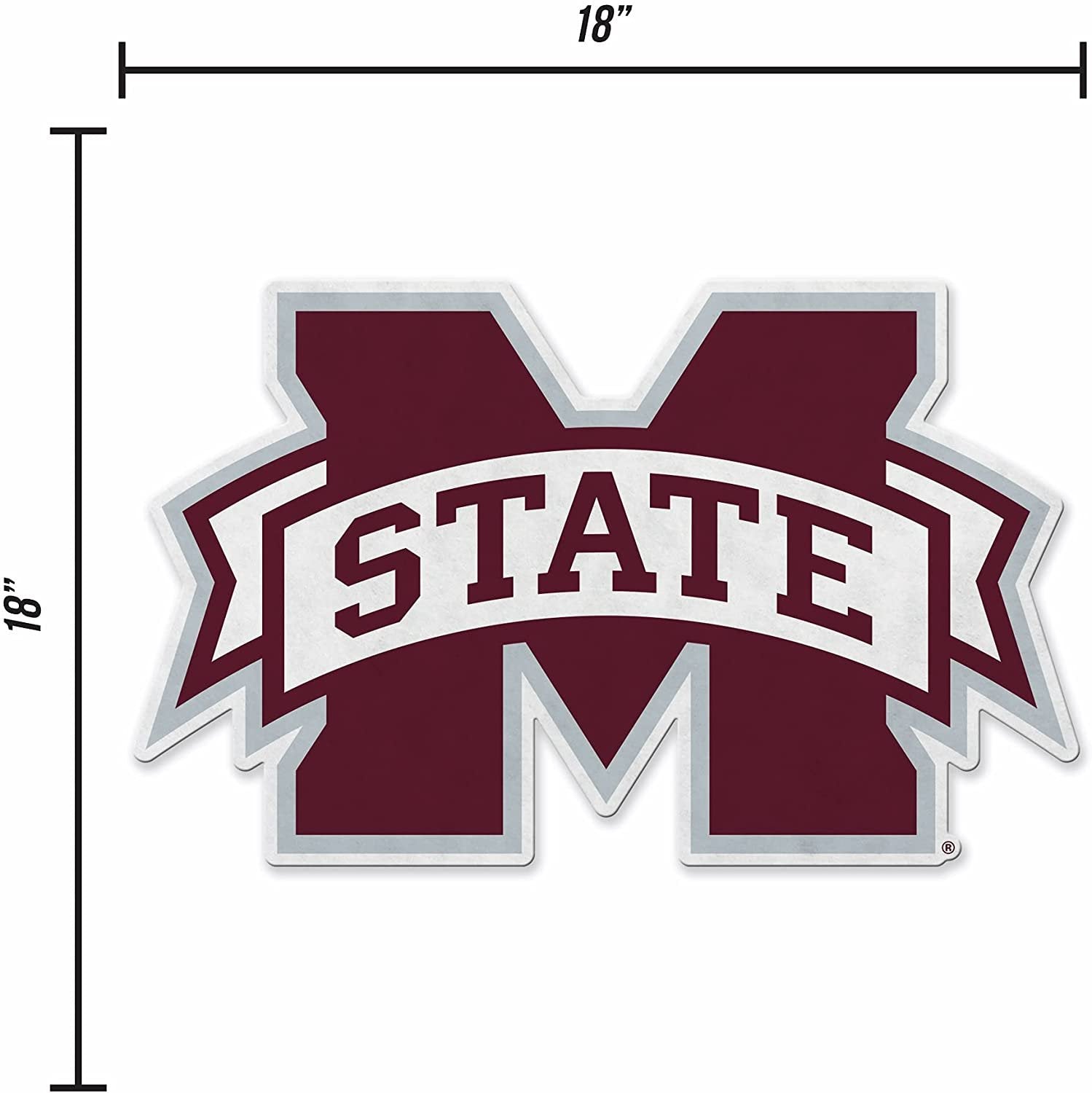Mississippi State Bulldogs Pennant Primary Logo 18 Inch Soft Felt University of