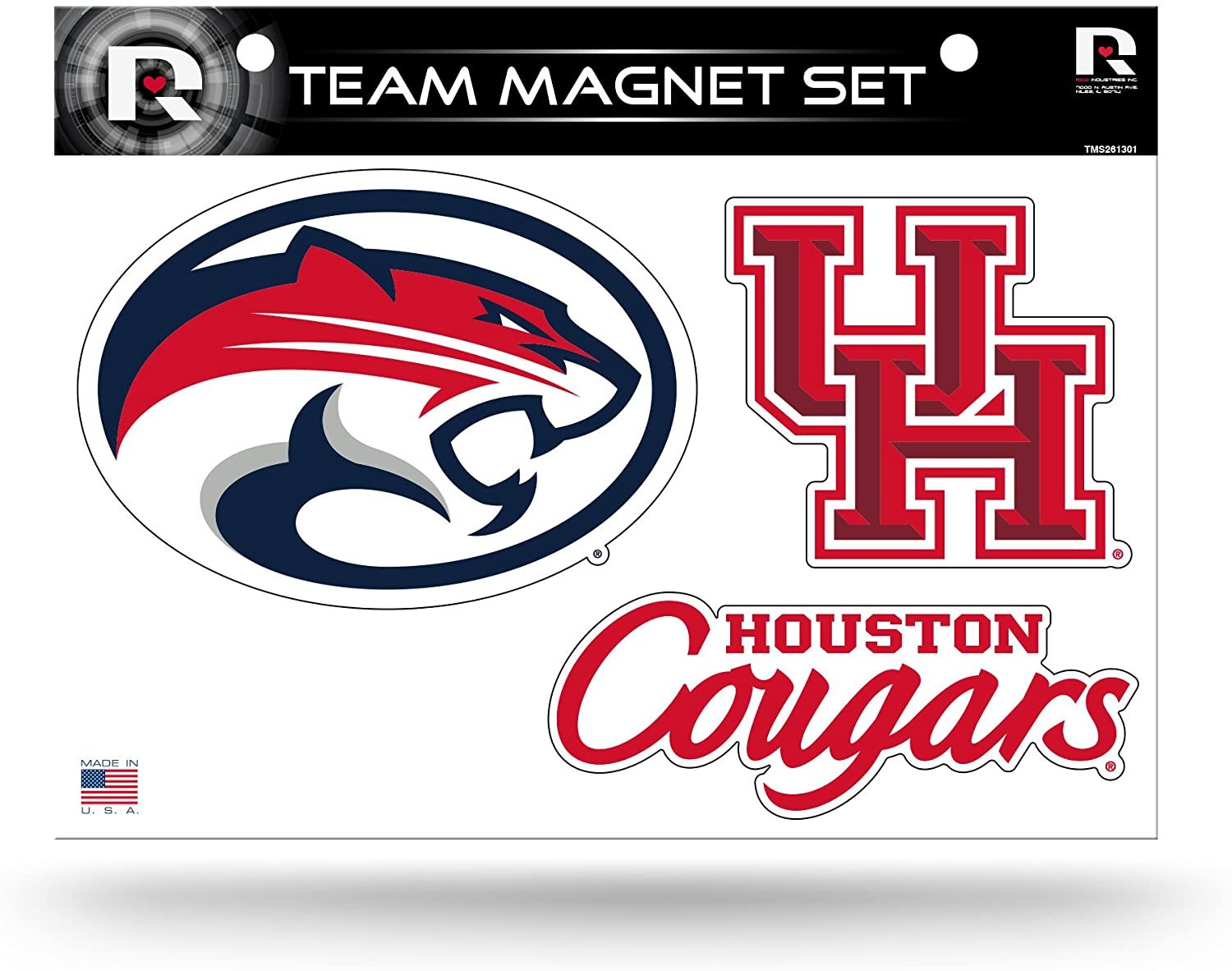 Houston Cougars Multi Magnet Sheet Shape Cut 8x11 Inch University of